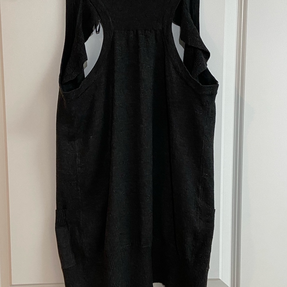 EUC - Poof Made With Love Black Ruffle Vest - Size Small - Picture 11 of 14